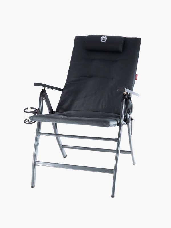 Scaun de camping Coleman, reglabil, 5 poziții, suport pentru pahare, aluminiu